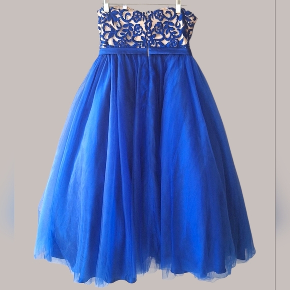Rachel Allan Royal Blue Birthday Strapless Tutu Women"s Dress Size 12 - Picture 5 of 7